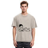 Tokyosol Warrior And Cat Are Both Hungry Washed T-Shirt