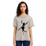 Tokyosol Lonely Cat Ninja Washed T-Shirt