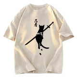 Tokyosol Lonely Cat Ninja Washed T-Shirt