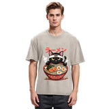 Tokyosol Ramen Lover Black Cat Washed T-Shirt