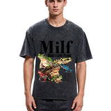 Tokyosol Man I Love Frogs Meme Washed T-Shirt