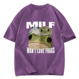 Tokyosol Man I Love Frogs Washed T-Shirt