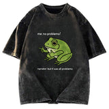 Tokyosol Stupid Frog Meme Washed T-Shirt