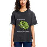 Tokyosol Stupid Frog Meme Washed T-Shirt