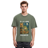 Tokyosol Japanese Frog Eating Ramen Washed T-Shirt