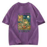 Tokyosol Japanese Frog Eating Ramen Washed T-Shirt