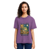 Tokyosol Japanese Frog Eating Ramen Washed T-Shirt