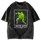 Tokyosol I Beg To Differ Frog Japanese Washed T-Shirt