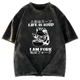 Tokyosol Life Is Soup I Am Fork Washed T-Shirt