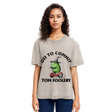 Tokyosol Off to Commit Tom Foolery Frog Meme Washed T-Shirt
