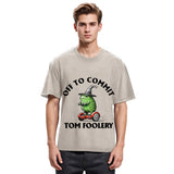 Tokyosol Off to Commit Tom Foolery Frog Meme Washed T-Shirt