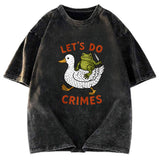 Tokyosol Frog Ready To Commit Crime Washed T-Shirt