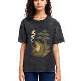 Tokyosol Japanese Frog & Bonsai Washed T-Shirt