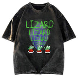 Tokyosol Lizard Lizard Lizard Meme Washed T-Shirt