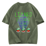 Tokyosol Lizard Lizard Lizard Meme Washed T-Shirt