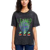 Tokyosol Lizard Lizard Lizard Meme Washed T-Shirt