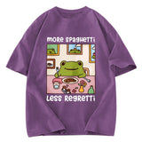Tokyosol More Spaghetti Less Regretti Frog Washed T-Shirt