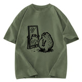 Tokyosol Fat Frog Looking In The Mirror Washed T-Shirt