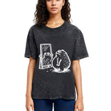 Tokyosol Fat Frog Looking In The Mirror Washed T-Shirt