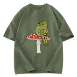 Tokyosol Frog on Mushroom Washed T-Shirt