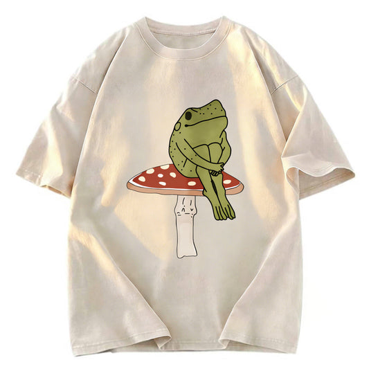 Tokyosol Frog on Mushroom Washed T-Shirt