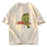 Tokyosol Frog on Mushroom Washed T-Shirt