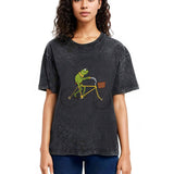 Tokyosol Kermit Riding A Bike Washed T-Shirt