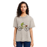Tokyosol Kermit Riding A Bike Washed T-Shirt