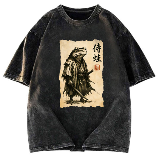 Tokyosol Samurai Frog Washed T-Shirt