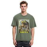 Tokyosol Vintage Funny Frog Washed T-Shirt
