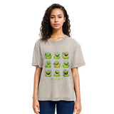 Tokyosol Kermit Frog Emotions Washed T-Shirt