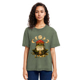 Tokyosol Weird Frog Mushrooms 90s Vintage Washed T-Shirt