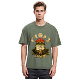 Tokyosol Weird Frog Mushrooms 90s Vintage Washed T-Shirt