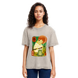 Tokyosol Funny Frog Samurai Poster Washed T-Shirt