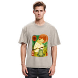 Tokyosol Funny Frog Samurai Poster Washed T-Shirt
