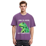 Tokyosol Funny Frog Meme Japanese Washed T-Shirt