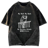 Tokyosol Funny Frog Japanese My Neck My Back Washed T-Shirt