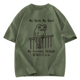 Tokyosol Funny Frog Japanese My Neck My Back Washed T-Shirt