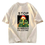 Tokyosol Stop Bombing Palestine Frogs Washed T-Shirt