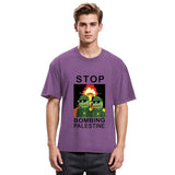 Tokyosol Stop Bombing Palestine Frogs Washed T-Shirt