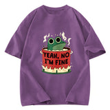 Tokyosol I'm Fine Frog Washed T-Shirt