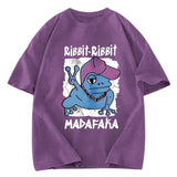 Tokyosol Ribbit Madafaka Funny Gangster Frog Washed T-Shirt