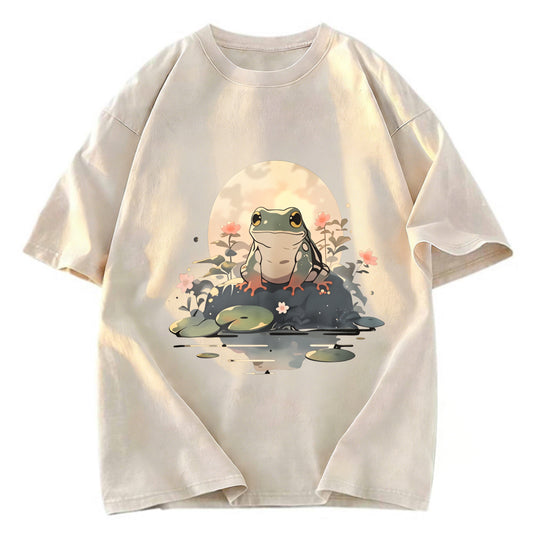 Tokyosol Japanese Frog Vintage Washed T-Shirt
