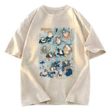 Tokyosol Japanese Ukiyo-e Samurai Ninja Frogs Washed T-Shirt