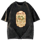 Tokyosol Kero Tea Poster Retro Frog Washed T-Shirt