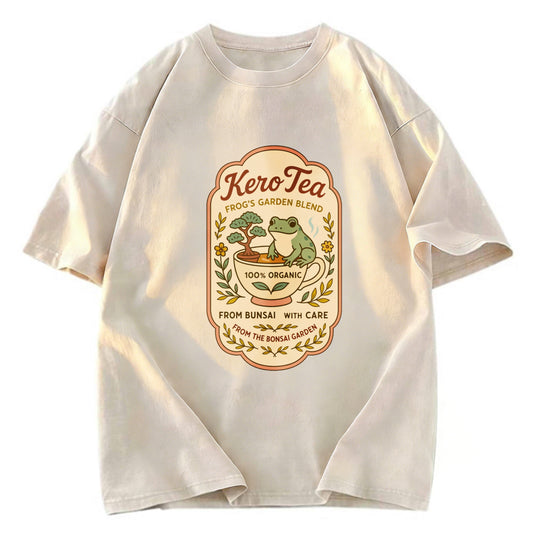 Tokyosol Kero Tea Poster Retro Frog Washed T-Shirt