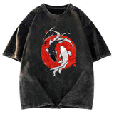 Tokyosol Japanese Yin Yang Koi Washed T-Shirt