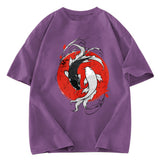 Tokyosol Japanese Yin Yang Koi Washed T-Shirt