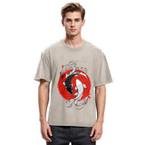 Tokyosol Japanese Yin Yang Koi Washed T-Shirt