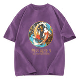 Tokyosol Two Koi Carps Washed T-Shirt
